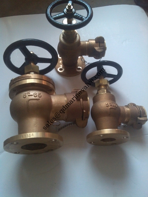 JIS deniz bronz açılı yangın valfi/hidrant valfi JIS F7334B Tedarikçi