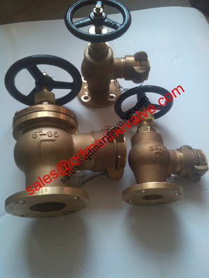 2 1/2 &quot;JIS deniz bronz açılı yangın valfi/hidrant valfi DN65 Tedarikçi